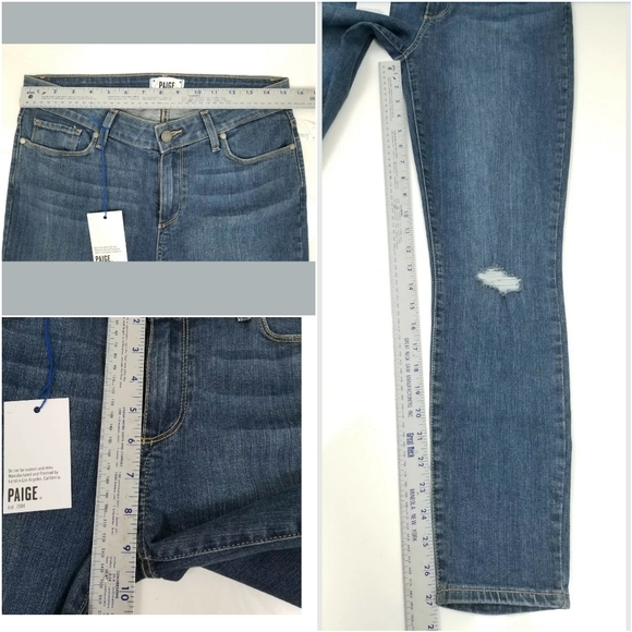 Paige Verdugo Ankle Blue Evelyn Destructed C9 - Picture 2 of 5